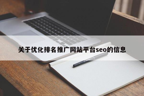 关于优化排名推广网站平台seo的信息