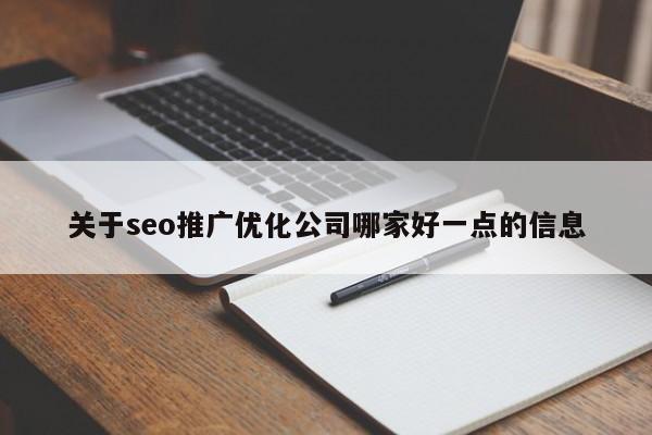 关于seo推广优化公司哪家好一点的信息